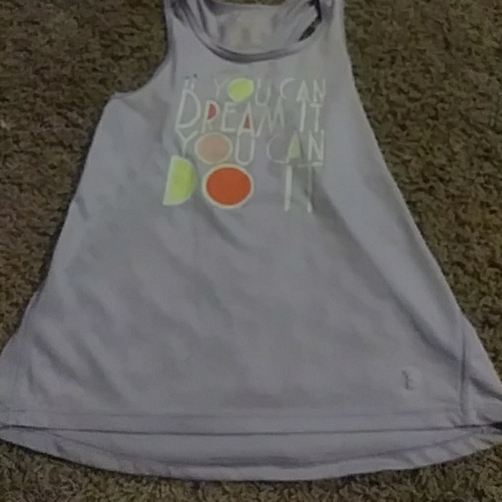 A purple tank top